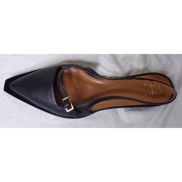 🆕 ATP ATELIER Cortina Pointed Toe Slingback Flat Shoe 8 Black - Picture 12 of 13